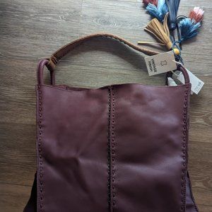 The Sak Los Feliz hobo Burgundy Tote bag in Vintage Leather **NWT**